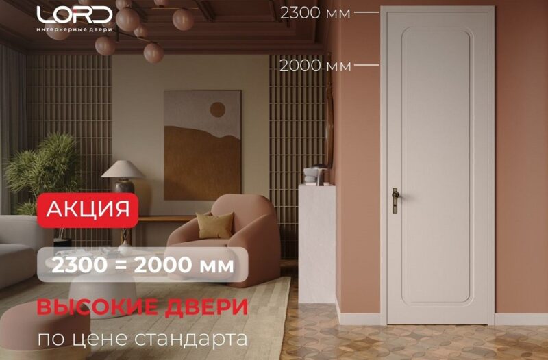Акция! ВЫСОКИЕ двери по цене стандарта!